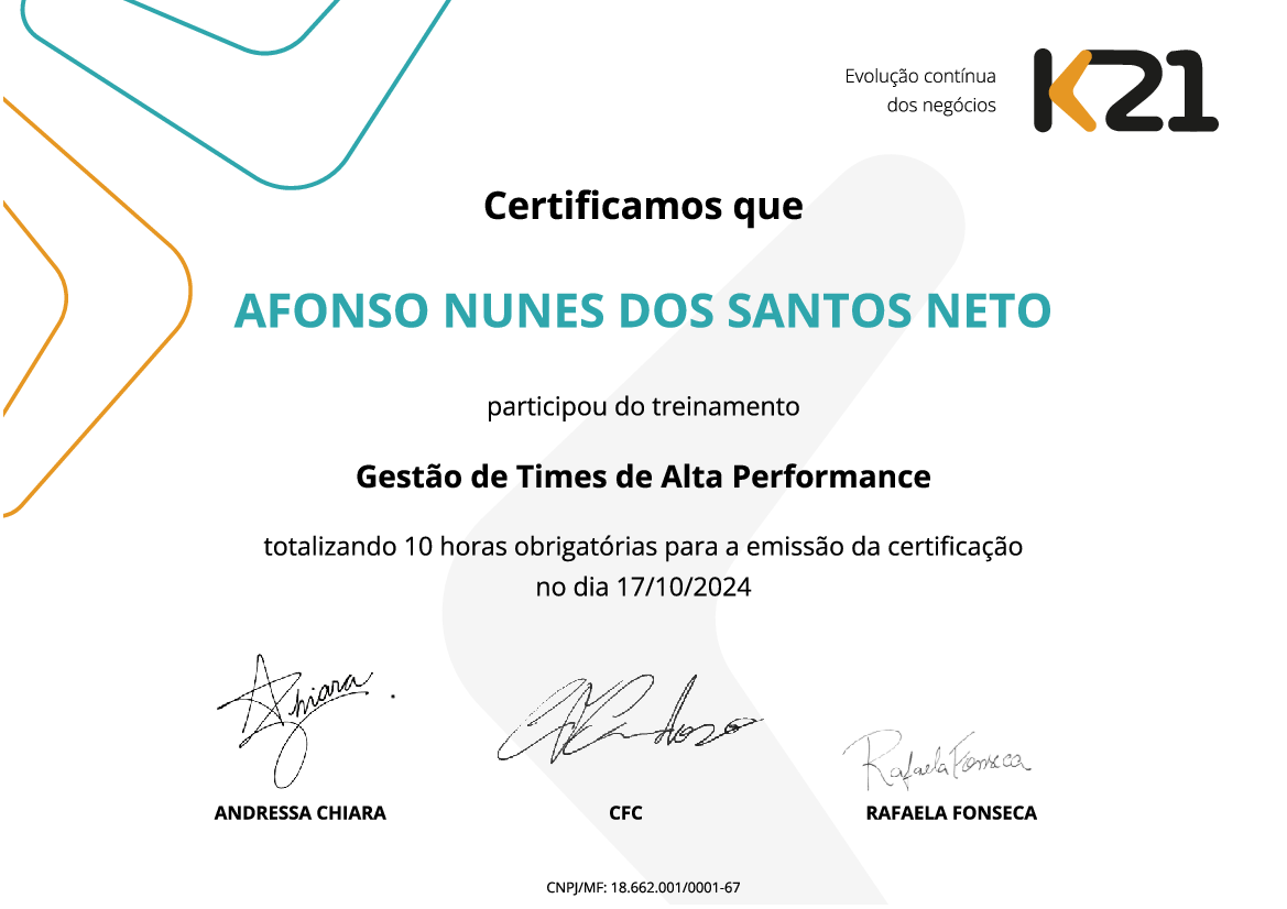 Certificado K21